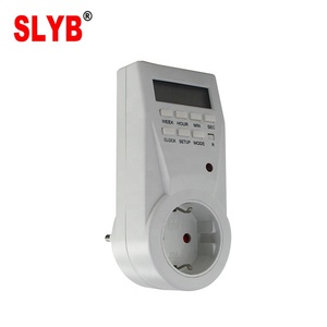 Soket colokan EU otomatis Digital dapat diprogram, saklar pengatur waktu mati otomatis elektrik 24 jam <span class=keywords><strong>Timer</strong></span> SET04A-GR 220V dengan baterai - Product Image 4