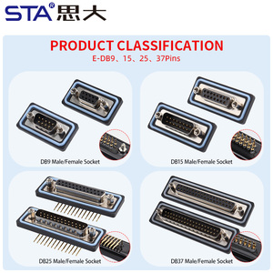 Водонепроницаемый D-SUB разъем DB9 изогнутый/прямой припой PCB гнездовой разъем 9 15pin DB9/D15H/DB2W2/DB2W2C/DB5W1 - Product Image 4