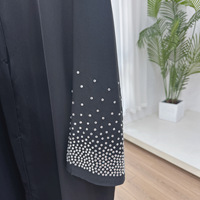 Dernière collection : Kaftan Abaya élégant et modeste pour femme, style Dubaï Turquie, avec manches ornées de diamants, taille XXL, fait main et respirant.