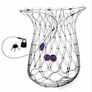Linh hoạt dây thép không gỉ lưới túi chống trộm Ba lô Bảo vệ an toàn khóa Net cho túi - Product Image 4