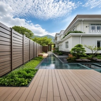 Plancher composite bois-plastique (WPC) de qualité commerciale pour terrasse extérieure, imperméable, pour patio, balcon, cour