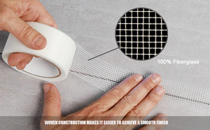 Ruban adhésif en maille de fibre de verre E-Glass tissée sergé <span class=keywords><strong>RONDY</strong></span> pour plaques de plâtre, largeur 20 mm x 1 m - Product Image 6