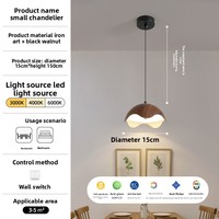 Lampe de table vintage en bois de noyer style mid-century, LED, double usage, à suspendre ou à poser, pour restaurant, salon de thé, bar