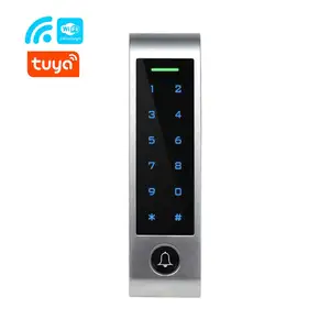 Keypad sentuh untuk sistem kontrol akses pintu tahan air IP66 luar ruangan NFC Tuya pembaca kontrol akses pintar