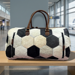Bolsa de Viaje Hecha a Mano, Personalizada, de Cuero Genuino, Vintage, Impermeable, Multifuncional, con Asas y Cierre Grande, Portátil y Duradera - Product Image 1