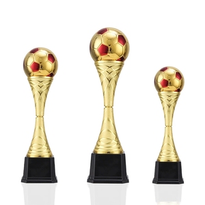 JINZUN, trofeo de fútbol personalizado dorado y plateado al por mayor, logotipo deportivo de plástico, nombre, premios, trofeos de competición, medallas, placas - Product Image 1