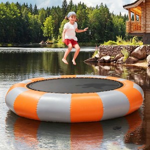 Équipement de parc aquatique gonflable géant de style ressorts pour usage domestique extérieur en PVC, trampoline aquatique flottant pour sauts - Product Image 1