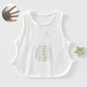 Children's Cotton Vest Cartoon Print Sleeveless Base <b>Layer</b> <b>Top</b> For Girls Summer Wear - Product Image 1