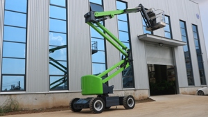 Plataforma Elevadora Articulada Eléctrica de 16 Metros y 230 kg, con Mástil Telescópico de Acero, para Construcción, con Brazo de Manivela - Product Image 3