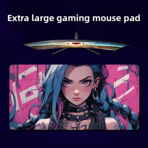 Tapis de souris de jeu E-sport extra large double face <span class=keywords><strong>Jinx</strong></span> Anime Créatif Antidérapant Épaissi Bureau & Clavier - Product Image 2