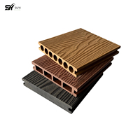 Revêtement de sol composite WPC moderne, imperméable et antidérapant pour jardins et patios, vente en gros