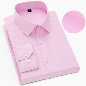 Ohsisa camicia da <span class=keywords><strong>uomo</strong></span> con <span class=keywords><strong>colletto</strong></span> Turn-Down camicia da <span class=keywords><strong>uomo</strong></span> sottile camicia a maniche lunghe di colore puro - Product Image 2