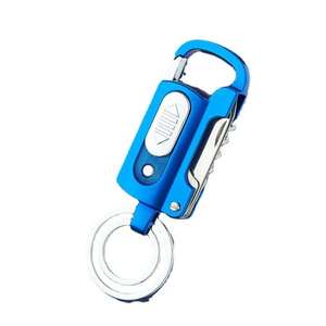 Porte-clés multifonctions allume-cigare avec lumière ouvrante Chargement <span class=keywords><strong>USB</strong></span> Briquet porte-clés portable extérieur en métal - Product Image 5