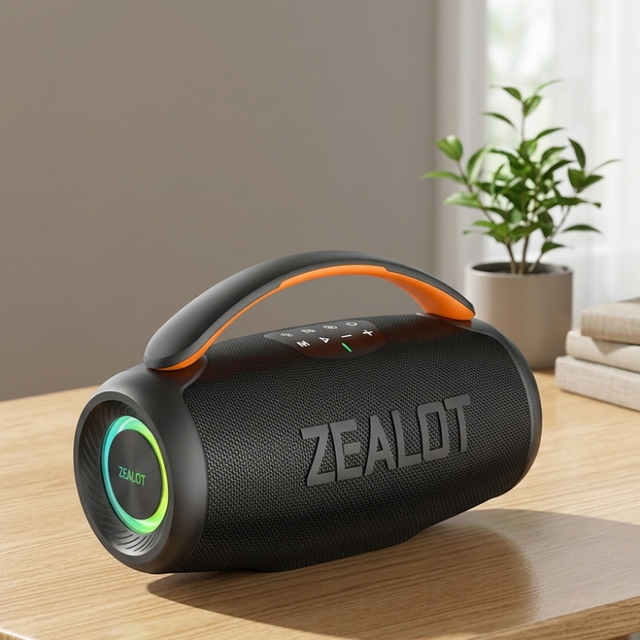 Zealot P11 50W High Performance Wireless Speaker 6000mAh Battery IPX6 Waterproof RGB Sound Box Outdoor Gathering Party Use
