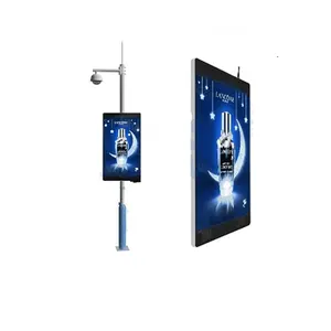 Outdoor fixed led display street light lamp lighting pole advertising billboard led screen display banners board