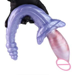 Plug anal vibrant en forme de queue de dragon, double tête en silicone souple, pour hommes et femmes, masturbateur BDSM, télécommande, outil de discipline sexuelle. - Product Image 4