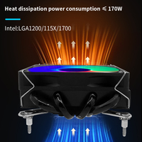 Refroidisseur de processeur TISHRIC ITX 4 caloducs Tour de refroidissement du processeur Ventilateur de processeur pour Intel LGA 1200 115X 1700 Refroidisseur de processeur Ventilateur de refroidissement du processeur