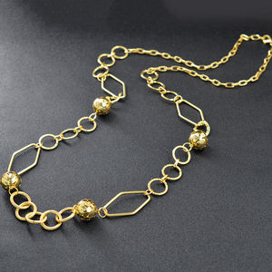 Dubai Jewelry <b>Sets</b> <b>for</b> <b>Women</b> Peace Trendy Engagement Gift Long Charm Chain Custom Brass 14K Gold Plated <b>Necklace</b> - Product Image 1