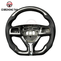 Volant sport en fibre de carbone Drift RS pour Maserati Quattroporte avec poignée en cuir et design à 3 branches