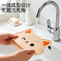 Nouveau dessous de plat/serviette de table en silicone de qualité alimentaire, motif dessin animé, avec pochette alimentaire, pour plateau à collation bébé et vaisselle enfant, pour l'exportation