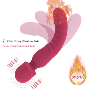 Baguette de Massage pour femmes, outil sexuel, pour lesbiennes, japonais, pour masturbation, jouet sexuel, chauffage, Double tête, vibrateur magique, bâton AV - Product Image 1