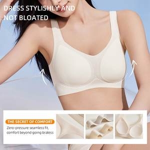 Soutien-gorge sans bretelles 2026, bretelles larges non réglables, tissu ultra-fin, ajustement sans couture, coussinets intégrés pour jeunes femmes, vêtements de nuit, vente en gros - Product Image 5