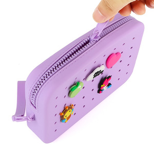Trousse de toilette de voyage en silicone DIY avec trous, étanche, pour maquillage et cosmétiques - Product Image 2