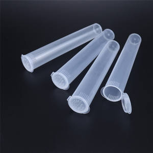 Tubo de plástico transparente o negro para guardar conos de cigarrillos pre-enrollados, tubo de almacenamiento de plástico de 115 mm con tapa abatible. - Product Image 2