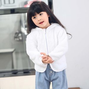 <span class=keywords><strong>Veste</strong></span> polaire à capuche pour bébés garçons et filles, manteau <span class=keywords><strong>Teddy</strong></span> zippé avec motif ours mignon, en Sherpa doux, coupe courte, pour printemps et automne, vêtement d'extérieur chaud avec poches - Product Image 6