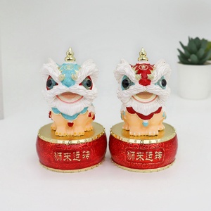 กล่องเครื่องประดับเคลือบเงา SHINNYGIFTS ลายสิงโตจีน, กล่องใส่ของกระจุกกระจิกคริสตัลเพ้นท์มือ, ของตกแต่งเสริมฮวงจุ้ยนำโชคสำหรับของขวัญปีใหม่ - Product Image 5