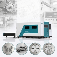 Machine de découpe laser fibre CNC haute puissance LX3015HCO à couvercle intégral en acier inoxydable, automatique pour supports métalliques, compatible AI, BMP, PLT, graphique