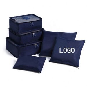 6 pièces avec sac à chaussures, sacs de voyage parfaits, cubes de rangement, cubes de voyage pour valises, cadeaux promotionnels - Product Image 1