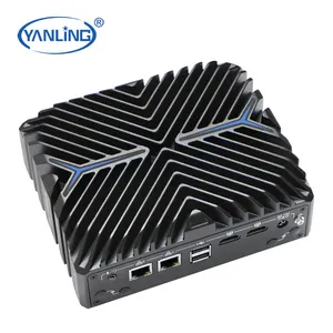 High-End I7 fansız Mini Pc I7-1255u gömülü bilgisayar desteği 4k Barebone sistemi çift ekran Mini Pc