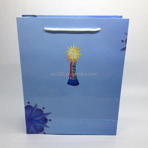 1 disesuaikan hadiah mewah tas kertas Kraft dengan Logo Anda sendiri dicetak kecil kertas belanja Natal tas kemasan untuk bisnis - Product Image 3