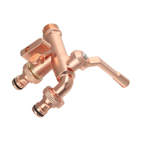 Rastaps XX- 20386 Neues Design Rose Golden Outdoor Doppel hahn Steckdose Aluminium griff Messing Garten Wasserhahn Hahn Wasserhahn Bibcock