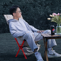 Chaise de camping pliable légère et respirante avec panneaux en maille pour le camping en plein air, la randonnée, la pêche et les voyages