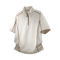 Ensemble de sport haut de gamme pour homme, nouveau style, coupe ouverte, léger et respirant, avec t-shirt demi-zip et pantalon, idéal pour l'été
