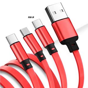 Câble de données liquide 3-en-1 personnalisé avec logo publicitaire, charge rapide 3A, câble de charge télescopique à trois embouts - Product Image 4