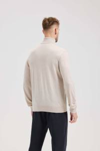 Suéter de <span class=keywords><strong>Cuello</strong></span> <span class=keywords><strong>Alto</strong></span> Personalizado MT49 con Logotipo Frontal OEM ODM para <span class=keywords><strong>Hombre</strong></span>, Suéter de Lana de <span class=keywords><strong>Cuello</strong></span> <span class=keywords><strong>Alto</strong></span>, <span class=keywords><strong>Jersey</strong></span> de Invierno Transpirable - Product Image 5