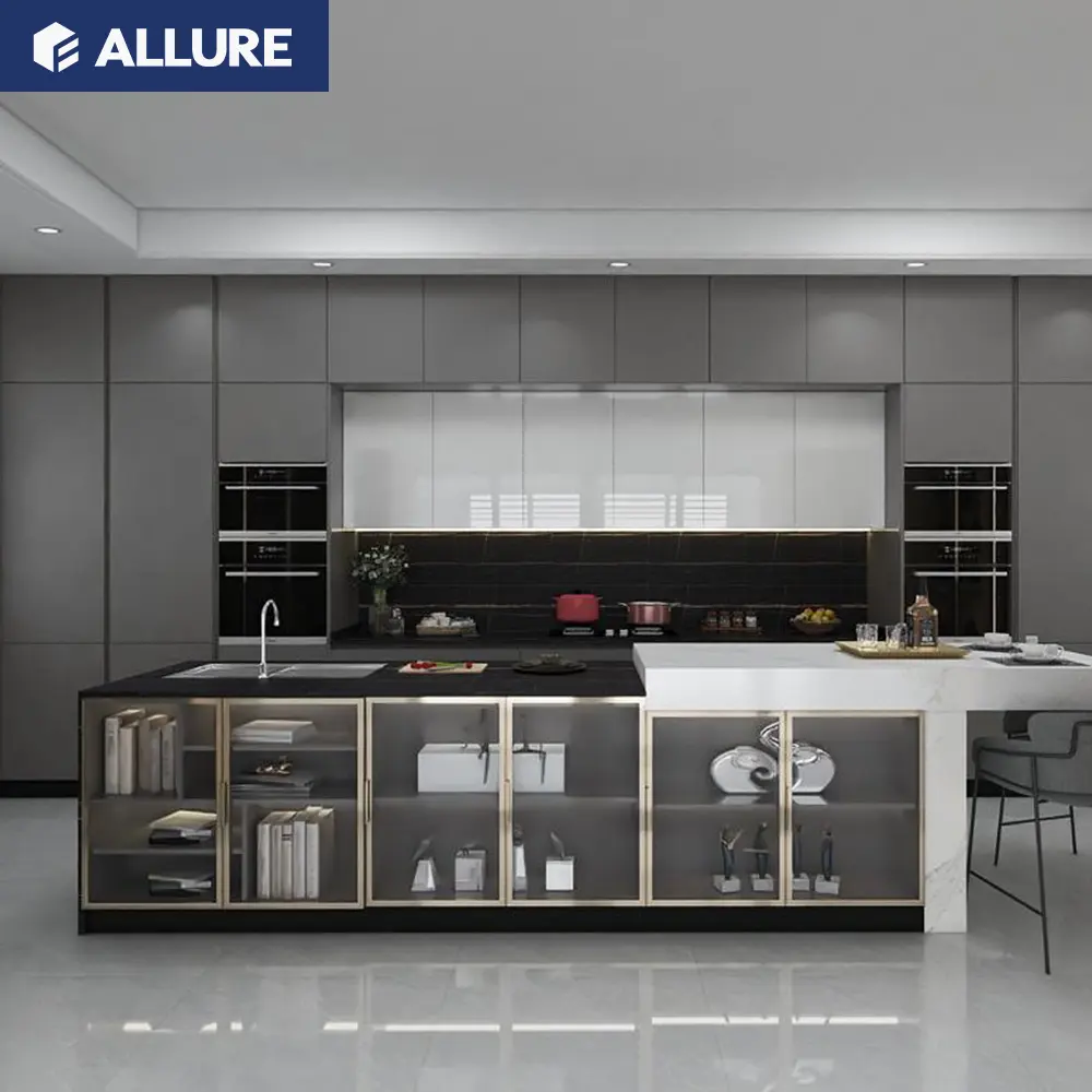 Gambar Furnitur Dapur Allure Polandia dengan Pulau