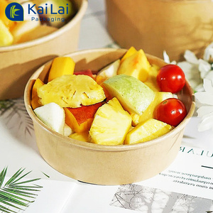 Ensaladera de papel artesanal desechable biodegradable ecológica con tapa de PLA para Fideos, galletas, <span class=keywords><strong>hamburguesas</strong></span> - Product Image 4