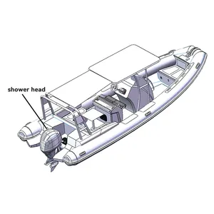 Sport kecil 28ft RHIB 860 CE bersertifikat aluminium rangka ganda Hypalon pembunuh tiup RIB perahu