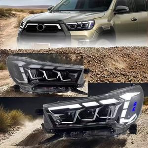 Chất Lượng Cao LED Sửa Đổi Đèn Pha 6000K Màu Xanh Phía Trước Ánh Sáng Phụ Kiện Cho <span class=keywords><strong>Hilux</strong></span> 2020-2023 Điều Kiện Mới - Product Image 4