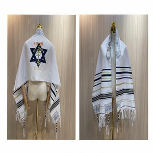 Accessoire Mode Französisch Wide Edge Stirnband Männer Frauen Messia nische Tallit Gebets schal Gebets schals Israel Wraps - Product Image 3