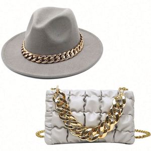 Nouvelle conception personnalisée d'ensemble chapeau Fedora et sac à main pour femmes pour l'hiver - Product Image 6