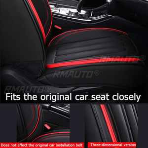 Ensemble complet de housses de siège de voiture 5 places en cuir PU, protection de coussin pour Chevrolet Silverado Sierra 1500 3500HD 3500HD 2007-2021, 10 pièces - Product Image 5