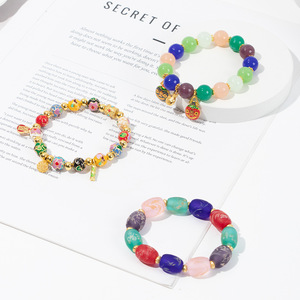 Handmade Iron Natural Stone <b>Necklace</b> with Headscarves for Yoga Room - Product Image 1