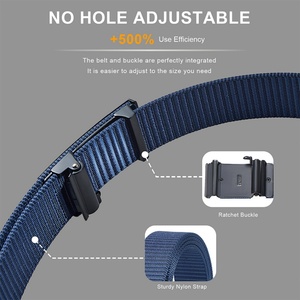 Ceintures à cliquet pour hommes, ceinture tactique de randonnée en plein air pour hommes, ceinture en nylon sans trous, ceintures de golf avec boucle automatique - Product Image 4