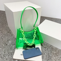 2023 nouvelle mode gelée Min sacs à bandoulière femmes bandoulière avec fermeture éclair chaîne dames sac à main bonbons PVC Ladys sacs