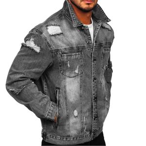 แจ็คเก็ตยีนส์สตรีทแวร์ผู้ชายแบบปรับแต่งได้ ปี 2025 ขายส่ง แจ็คเก็ตยีนส์ขายาวแบบขาดๆ สั่งทำได้ ผู้ผลิต - Product Image 1